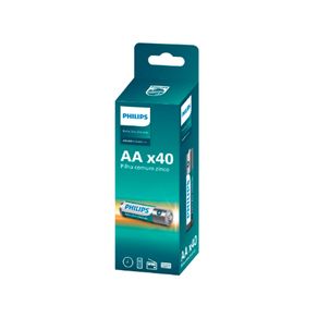 Pilha Philips Zinco AA 1,5V, Pack com 40 Unidades - R6L40TF/59 DF - 26523