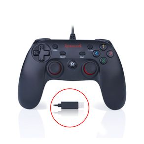 Controle Gamer Redragon Saturn G807, USB, Pegada Anatômica, Modo Turbo, Gatilhos Analógicos Preto DF - 583093