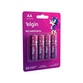 Pilha Elgin Recerregável Aa Com 4 2500mah GO - 26326