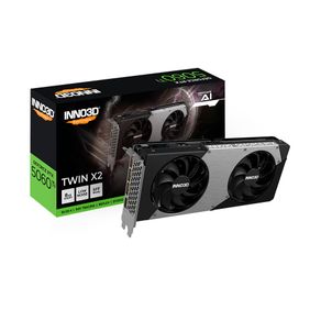Placa De Vídeo INNO3D Geforce RTX 5060 TI 8GB, 128 Bits, Twin X2, N506T2-08D7-193075N | DDR7 GO - 801846