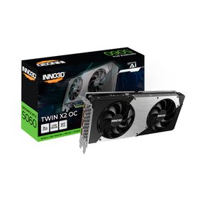 Placa de Vídeo INNO3D GeForce RTX 5060 Twin X2 OC, 8GB, 128 Bits, N50602-08D7X-195070N | DDR7 GO - 801845