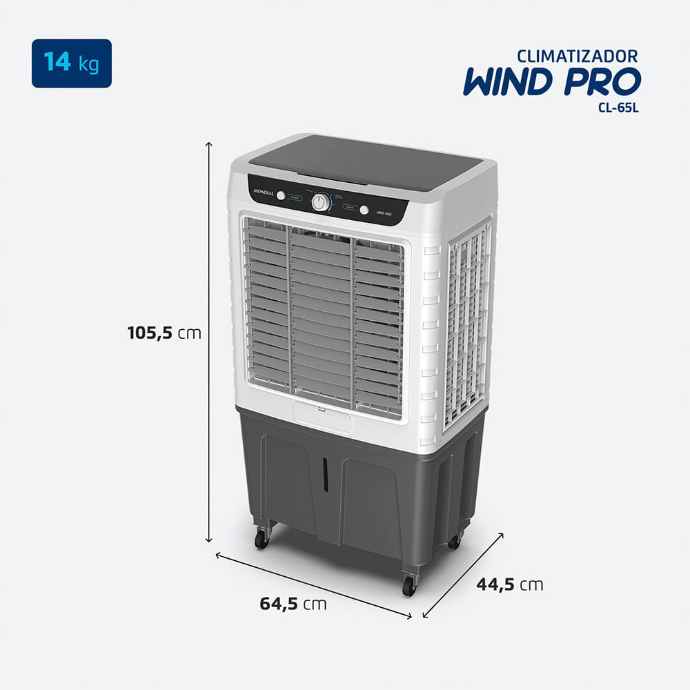 Climatizador Mondial Wind Pro CL-65L 65 Litros 127V Branco / Cinza