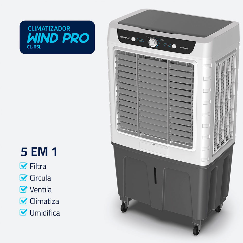Climatizador Mondial Wind Pro CL-65L 65 Litros 127V Branco / Cinza