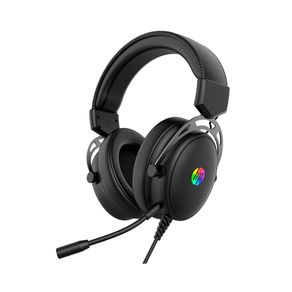 Headset Gamer HP DHE-8005 com fio, drivers de 50mm e iluminação LED RGB | Preto DF - 285209 Headset Gamer HP DHE-8005 com fio, drivers de 50mm e iluminação LED RGB | Preto DF - 285209