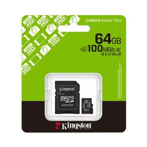 Cartão de Memória MicroSD Canvas Select Plus Kingston, Classe 10 | 64GB DF - 801858