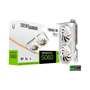 Placa de Vídeo Zotac Gaming GeForce RTX 5060 Twin Edge OC White Edition, 8GB GDDR7, 128-bit, ZT-B50600Q-10M GO - 801866