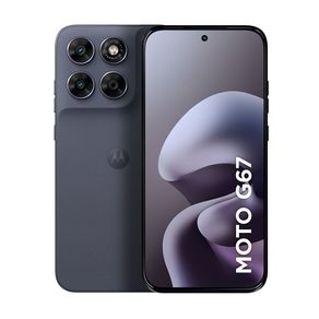 Smartphone Motorola Moto G67 5G, 256GB, 4GB + 8GB RAM Boost, Chumbo DF - 279436