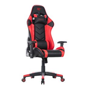 Cadeira Gamer Havit GC932, Reclinação 166°, Apoio de Braço 2D Ajustável, Estrutura em Aço 1.2mm, Assento em Esponja Moldada, Revestimento Vermelha DF - 15084