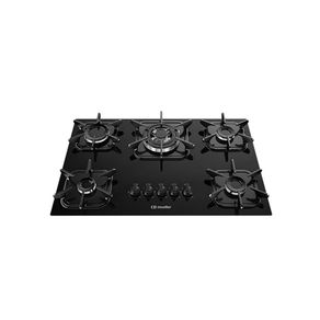 Cooktop Mueller 5 Bocas Tripla Chama Iron com Grades em Ferro Fundido, 601270003, Preto/Branco | Bivolt DF - 199169