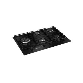 Cooktop a Gás Mueller 5 Bocas com Mesa de Vidro, Grades em Ferro Fundido e Tripla Chama, MCG5BM, Preto | Bivolt DF - 199174