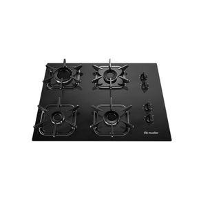 Cooktop Mueller 4 Bocas com Queimador Ultra Chama, Grades de Ferro Fundido e Acendimento Superautomático, 601270001, Preto | Bivolt DF - 199170