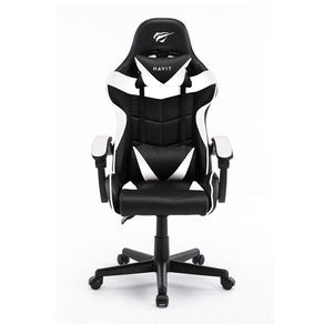 Cadeira Gamer Havit GC933, Reclinação 130° , Apoio de Braço, Estrutura em Ferro 1,2mm , Assento em Esponja Original, Revestimento em Couro Branca DF - 15089