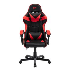 Cadeira Gamer Havit GC933, Reclinação 130° , Apoio de Braço, Estrutura em Ferro 1,2mm , Assento em Esponja Original, Revestimento em Vermelha DF - 15087