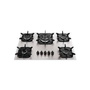 Cooktop Mueller 5 Bocas com Mesa de Alumínio, Tripla Chama e Grades de Ferro Fundido, MCG5BK | Bivolt DF - 199172