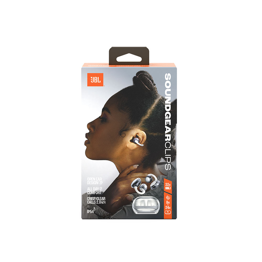 Fone de Ouvido Bluetooth JBL Soundgear Clips, IP54, Até 32 horas