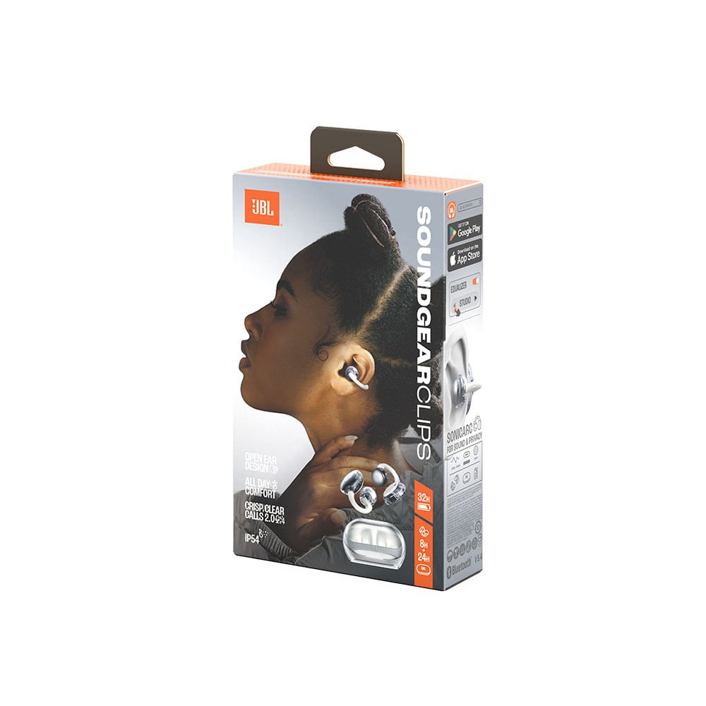 Fone de Ouvido Bluetooth JBL Soundgear Clips, IP54, Até 32 horas
