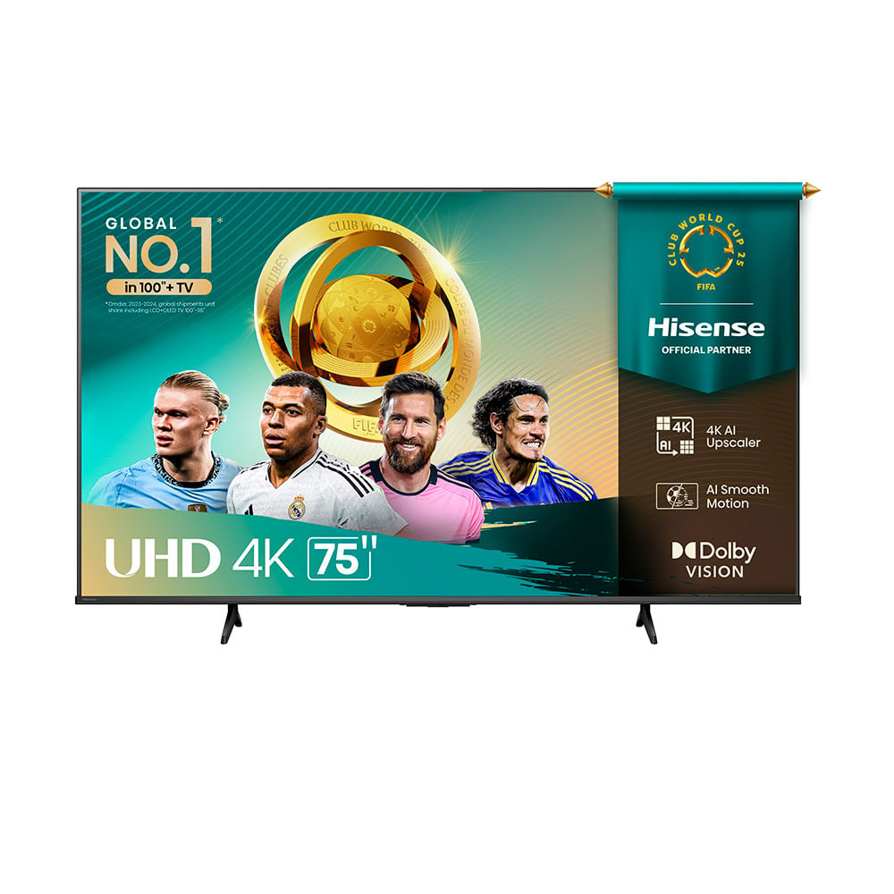 Smart TV LED 75? Hisense 75A6NV 4K UHD, Dolby Vision, HDR10, HDMI
