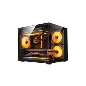 Gabinete Gamer Duex DXGA325BK, Micro-ATX, Mini-ITX, Vidro Temperado, Suporte 7 Fans, Water Cooler 240mm | Preto DF - 801906
