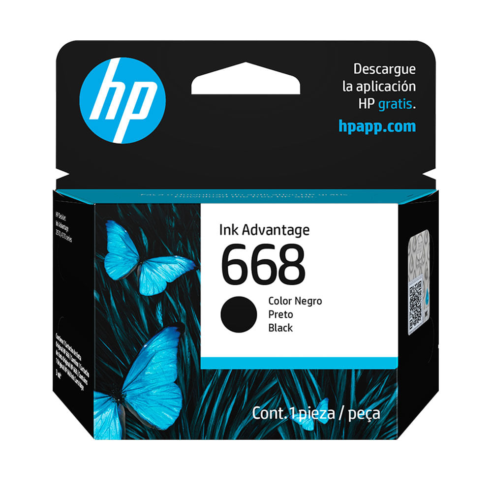 たまあつ！HP Cartucho de tinta HP 668 | Preto - 233319 - Fujioka Distribuidor