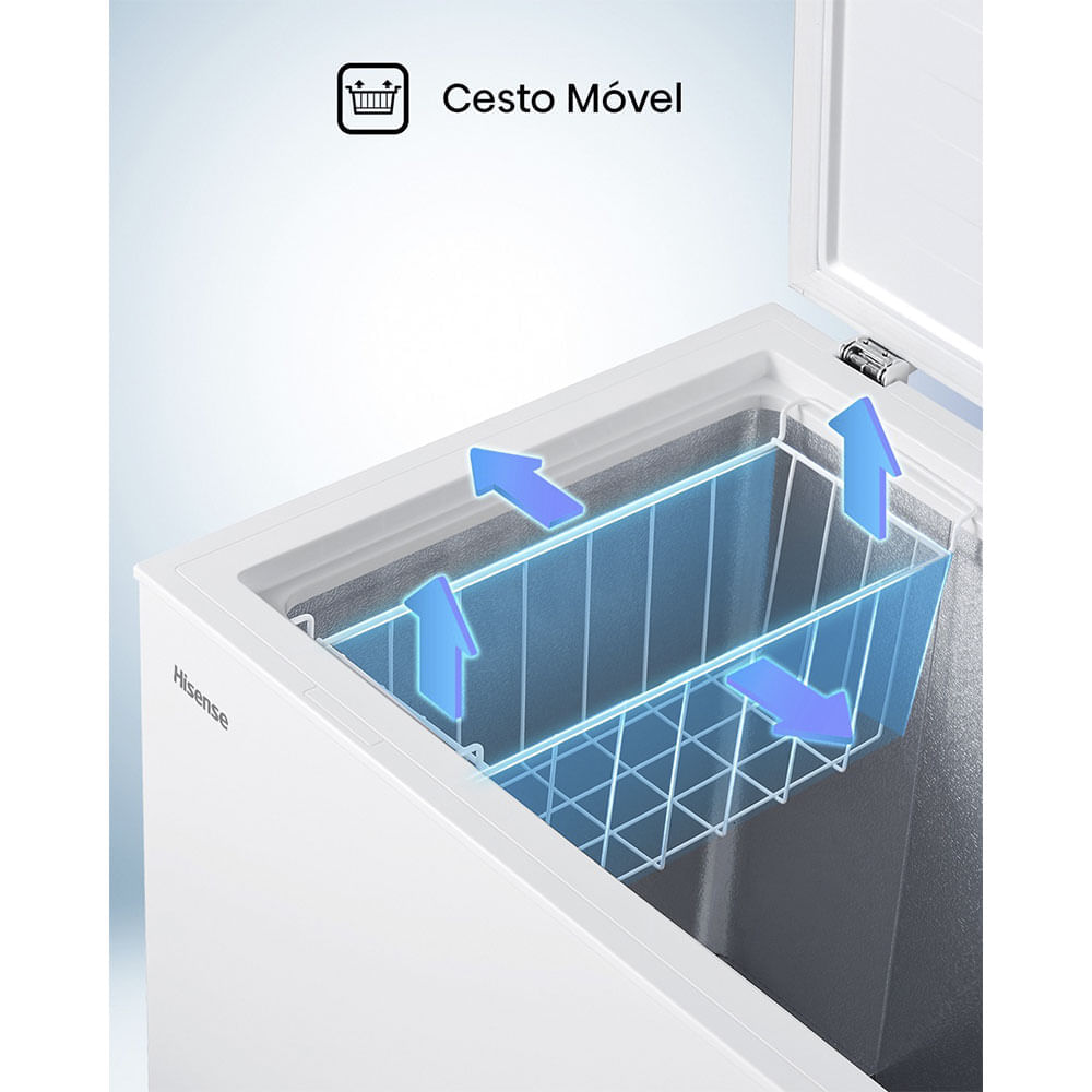 Freezer Horizontal Hisense 142 litros, FC185NW 26, 82KWH, Branco