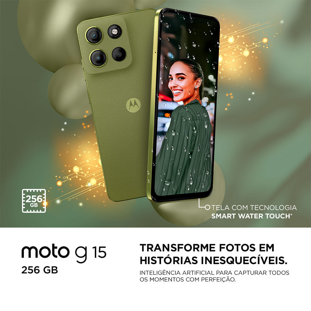 Smartphone Motorola G15, XT2521-2, 256GB 12GB (4GB RAM + 8GB RAM