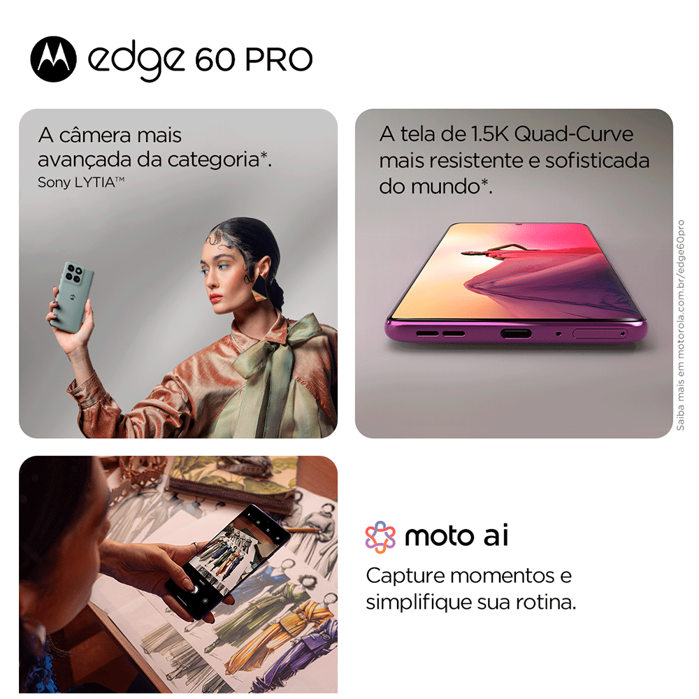 Smartphone Motorola Edge 60 PRO, 5G, 256GB, 12GB RAM + 12GB RAM