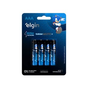 Pilha Elgin Ultra Alcalina AAA 1,5V com 4 unidades DF - 26532
