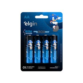 Pilha Elgin Ultra Alcalina AA 1,5V com 4 unidades DF - 26531