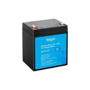 Bateria Elgin Selada 12V 5Ah indicada para nobreaks, alarmes e equipamentos eletrônicos diversos Preto DF - 583140