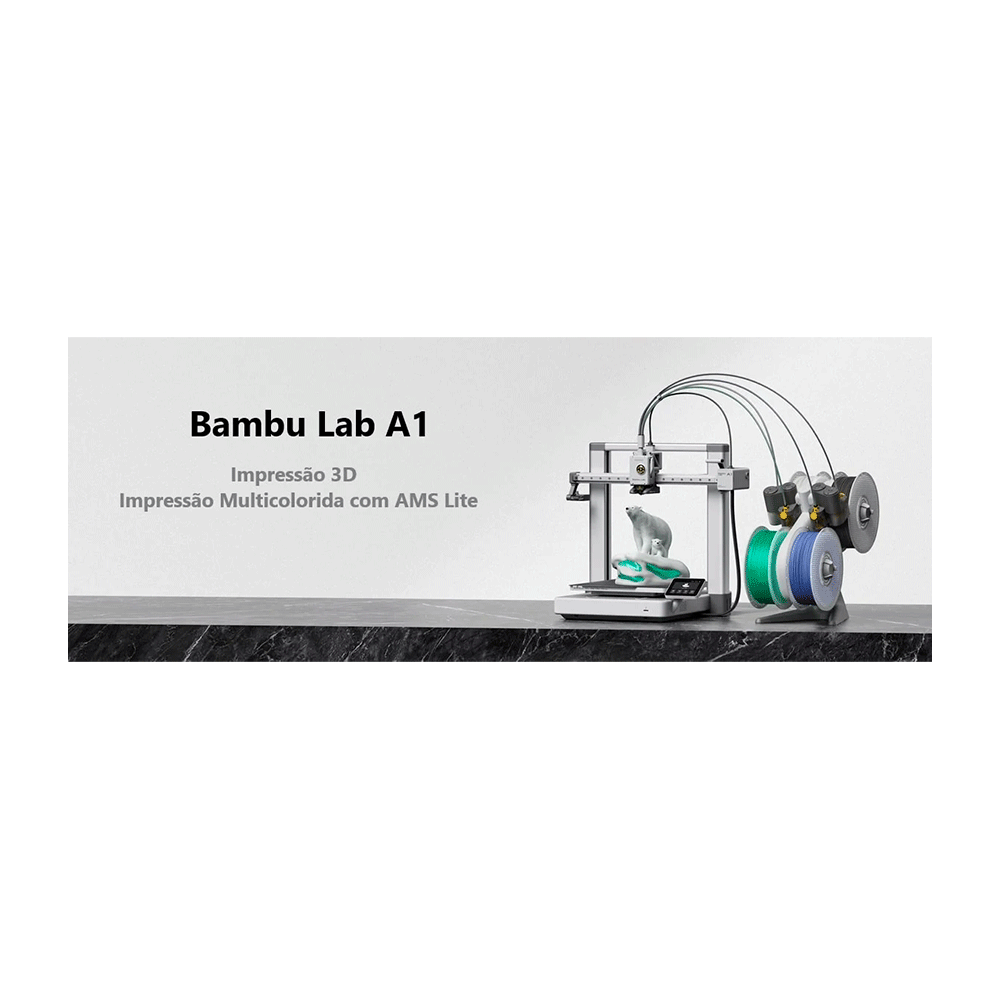 Impressora 3D Bambu Lab A1 + AMS LITE, Velocidade 500 mm/s