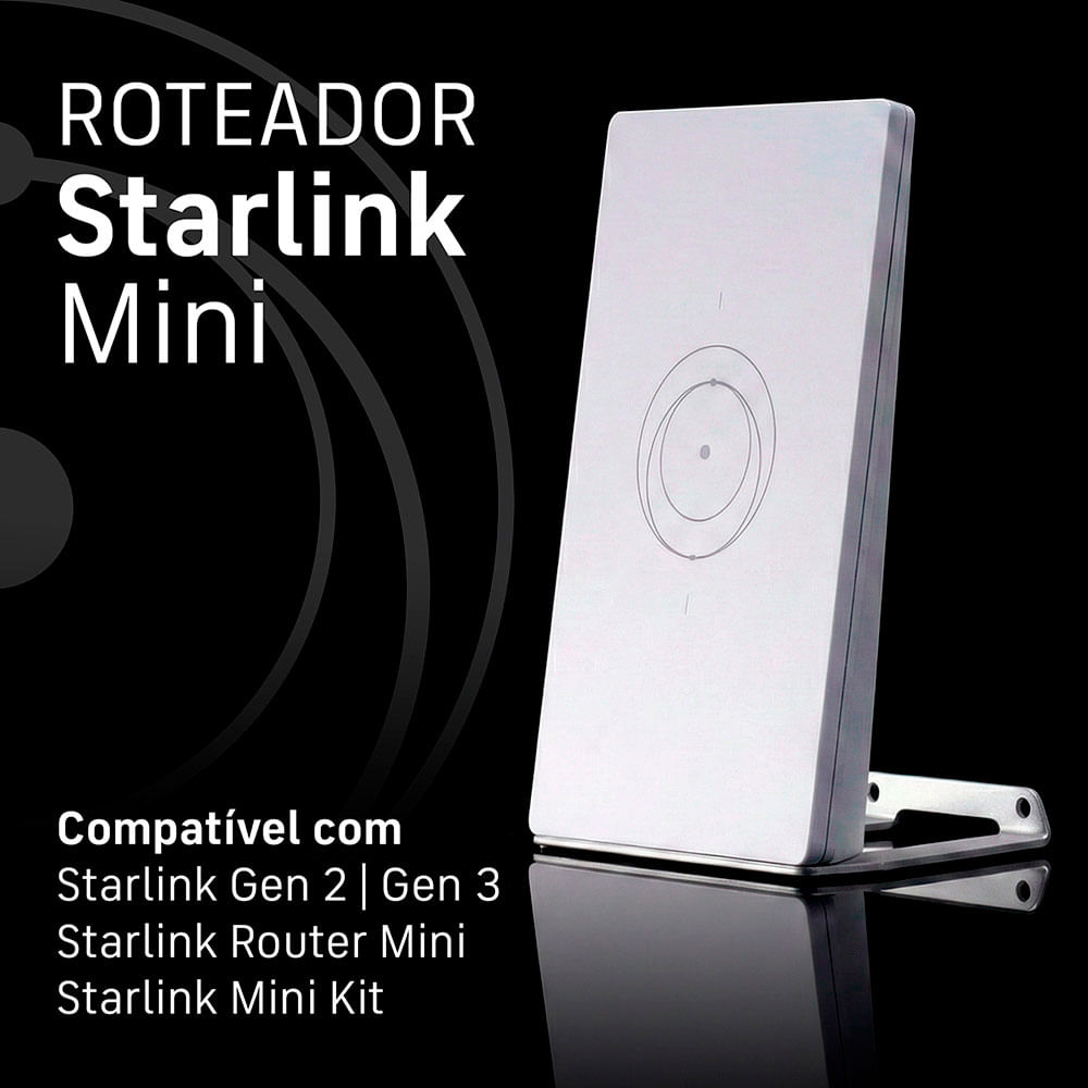 Roteador Starlink Mini Gen 3 com Wi-Fi 6, Tri-Band, Mesh e IP56